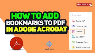 How to add bookmark in adobe acrobat 2024 [upl. by Kelcey329]