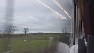 Leaving Alnmouth on an LNER Azuma 15224 [upl. by Fritze]