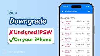 Can We Downgrade iOS with Unsigned IPSW  2024 August  iOS Downgrade [upl. by Notyrb]