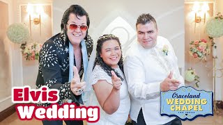 Majesty amp Joses Elvis Wedding in Las Vegas  Graceland Chapel [upl. by Sinai]