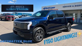 The F150 LIGHTNING Lariat in Antimatter Blue ⚡️ [upl. by Dorsy]