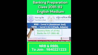 NRB amp RBB Banking Preparation class in English Medium  New Class bankingexam nrb [upl. by Lifton]