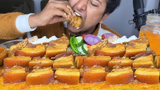 MUKBANG  PORK RIBS MEAT amp PORK BELLY  PORK WITH WHITE RICE  ASMR PORK BELLY  INDIAN EATING PORK [upl. by Nanine676]