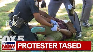 Protesters tackled tased on college campus  LiveNOW from FOX [upl. by Tammara]