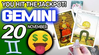 Gemini ♊🤑 YOU HIT THE JACKPOT💲💲 horoscope for today NOVEMBER 20 2024 ♊ gemini tarot NOVEMBER 20 [upl. by Strohben277]