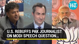 Watch Biden Official Snubs Pak Journalist Who Linked PM Modi’s Speech On Terror With Nijjar Killing [upl. by Dustman]