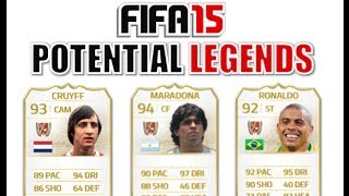 FIFA 15 POTENTIAL LEGENDS 1 ft MARADONA ZIDANE CRUYFF [upl. by Lothaire]