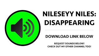 Nileseyy Niles  Disappearing Vine Sound Effect [upl. by Nara]