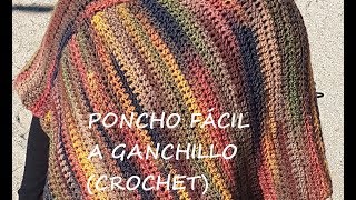 PONCHO FÁCIL A GANCHILLO [upl. by Keating]