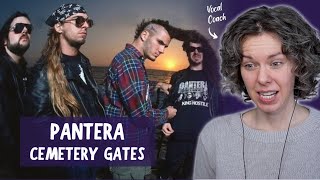 First time hearing Pantera Reaction and vocal analysis of quotCemetery Gatesquot [upl. by Modeste760]