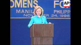 PhilippinesHillary Clinton on womens rights [upl. by Millman]