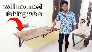 Folding wall mounted tablestudylaptopofficekitchenwrittingfolding table making video [upl. by Pearl310]