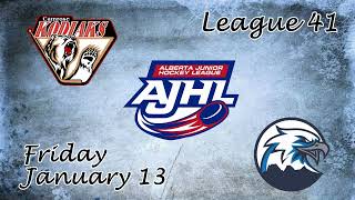 Kodiaks Hilites Gm 41 Camrose Kodiaks  Canmore Eagles January 13 [upl. by Ahsial]