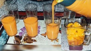 اطيب عصير البرتقال بالجزار تعملوه في البيت بأبسط طريقة 🍊 وطعم راااوعة 🥕 بأقل من 60 ثانية 🤏🏿 [upl. by Aizirtap]