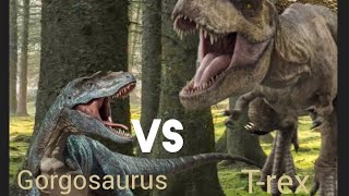 Trex vs Gorgosaurus Dino battle [upl. by Adriana286]