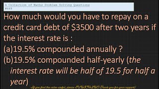 Money  Credit Card Debt  Compound Interest  GCSE Maths  IGCSE Maths [upl. by Lareine]