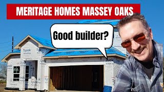 🏠Pearland Texas Meritage Homes Review  Massey Oaks  Frame Walk [upl. by Gerianne]