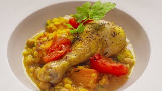 ASMR Feast Coral Lentils and ArabicStyle Chicken Delights Aromatic stew [upl. by Shel]