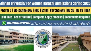 Jinnah University Womens Karachi Admission 2024  Jinnah University for Women  Jinnah University [upl. by Nadia]