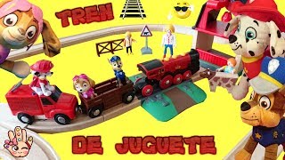 Paw Patrol  El TREN de los JUGUETES de la patrulla canina en español [upl. by Leile268]