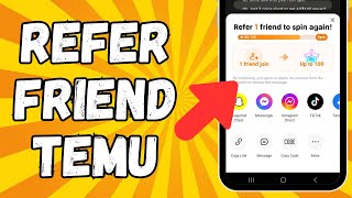 How To Refer A Friend On Temu [upl. by Ydieh]