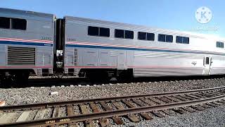 Westbound Cali Zephyr with Private Cars amp Eastbound with New Paint 187 [upl. by Aissak171]