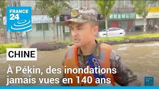 Chine  à Pékin et dans le Hebei des inondations meurtrières jamais vues en 140 ans [upl. by Cate]