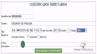 Tutorial  Certificados Tributarios [upl. by Crowell]