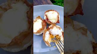 Carnivore Egg Cups with Bacon and Cheese eggrecipe carnivore ketobreakfast eggcups eggmuffins [upl. by Colwell]