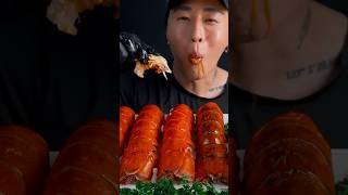 LOBSTER TAIL FEAST Boiled Seafood ASMR seafood asmr shorts [upl. by Ahsoet591]