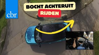 Bocht achteruitrijden  CBR praktijkexamen 2024 [upl. by Hannej241]