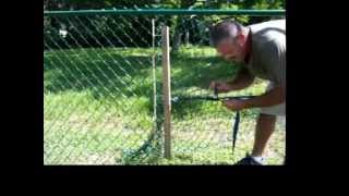 How to Stretch a Chain Link Fence [upl. by Leahcym]