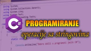 Programiranje C  Operacije sa stringovima  tutorijal 7 [upl. by Mencher983]