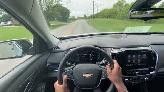 2020 Chevy Traverse Premier Redline V6 POV Test Drive [upl. by Anyat]