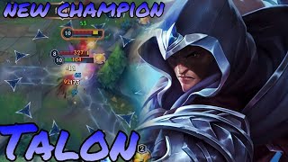 Wild RiftMID LINER NEW CHAMPION TALON FULL GAMEPLAY ITEMSRUNES [upl. by Llewkcor]