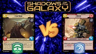 Shadows of the Galaxy Showdown Cad Bane vs Bossk Star Wars Unlimited Gameplay [upl. by Aneladdam]