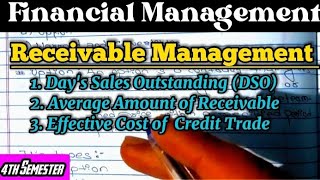 Receivable management  BBA 4th Semester  Financial Management  By Lokendra Chand [upl. by Trilby]