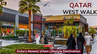 Exploring the Beauty of West Walk  Doha Qatar  A 4K Journey of Urban Symphony night [upl. by Ulita306]