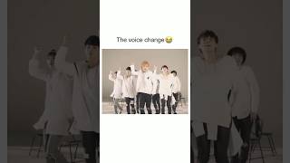 The voice change 😭💜bts shortsyoutubeshorts [upl. by Aisyram]