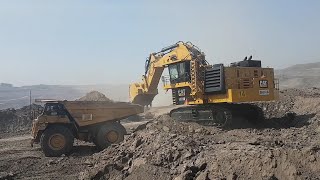 CAT 6020B Fast Load OHT Cat 777 [upl. by Asinet993]