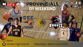 CEC Cougars vs Millwood Knights High school Boys Provincials 8am [upl. by Ioves796]