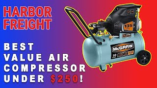 McGraw 10Gallon Harbor Freight Air Compressor Review [upl. by Inat]