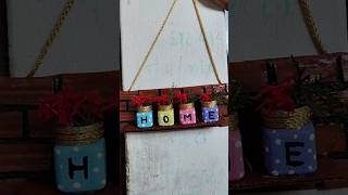 Easy home decor ideas 💡 Wall hanging design with acrylic colour bottle shorts shortvideo fyp [upl. by Clute]