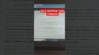 rilis dapodik 2025 new shorts youtubeshorts dapodik2025 feedshorts trending viral pip2024 [upl. by Eselahc805]