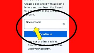 Facebook  Creat a Password with at latest 6 Letter  New Password [upl. by Brownson]