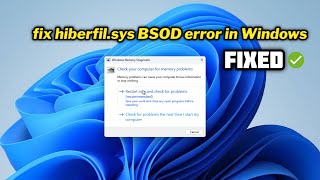 FIXED hiberfilsys BSOD error [upl. by Attikin]