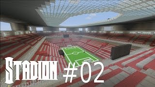 Minecraft Wir bauen ein Fussballstadion 02HD Jetzt kommt die Tribüne [upl. by Mikkel666]