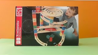 Hape Toys Xcellerator Quadrilla Marble Run Review [upl. by Eugnimod]