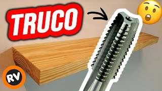 ⛔TRUCO⛔ REPISAS y estantes FLOTANTES 😲 COMO HACER una repisa o estante flotante de madera ➡️FACIL⬅️ [upl. by Nyrat]