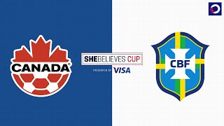 HIGHLIGHTS CanWNT vs Brazil in 2024 SheBelieves Cup [upl. by Alet]